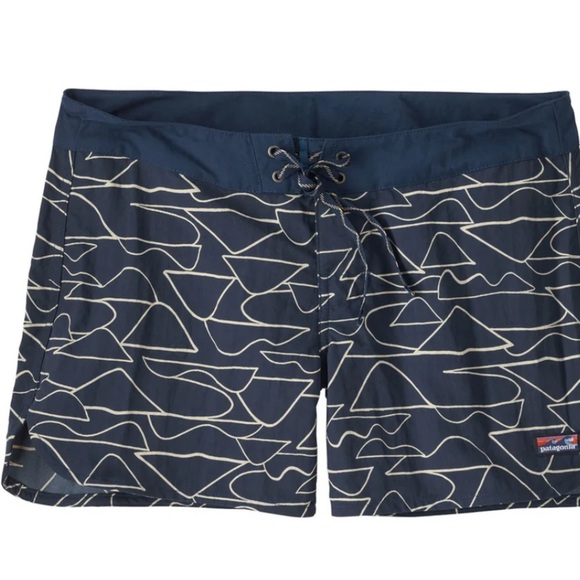 Patagonia Women's Wavefarer Boardshorts Board Shorts 5" Tidepool Blue Beach - Picture 1 of 12